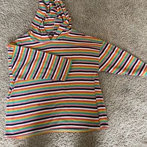 Striped hooded sweater